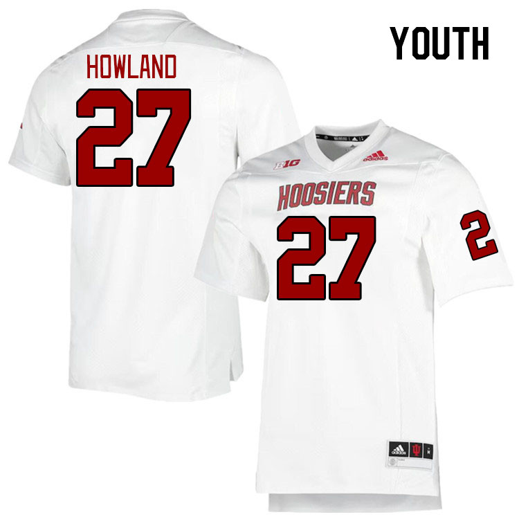 Youth #27 Trent Howland Indiana Hoosiers College Football Jerseys Stitched-Retro